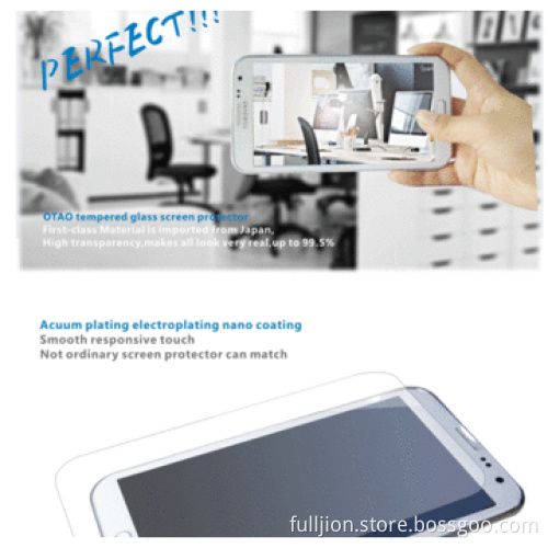 Anti crack anti fingerprint 0.33mm round angel tempered glass screen protector for Moto G